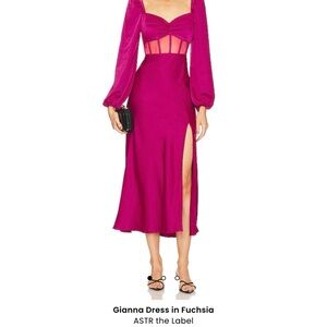 ASTR the Label Gianna Dress in Fuchsia - Large